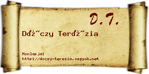 Dóczy Terézia névjegykártya