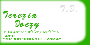 terezia doczy business card